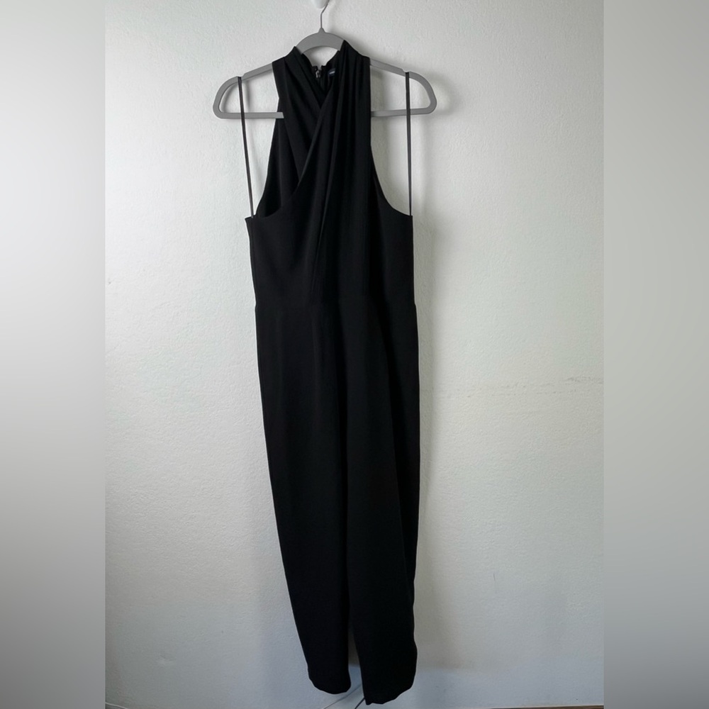 French Connection Black Criss-Cross Neckline Jumpsuit Wedding Evening Party